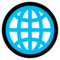 Globe With Meridians emoji on Microsoft